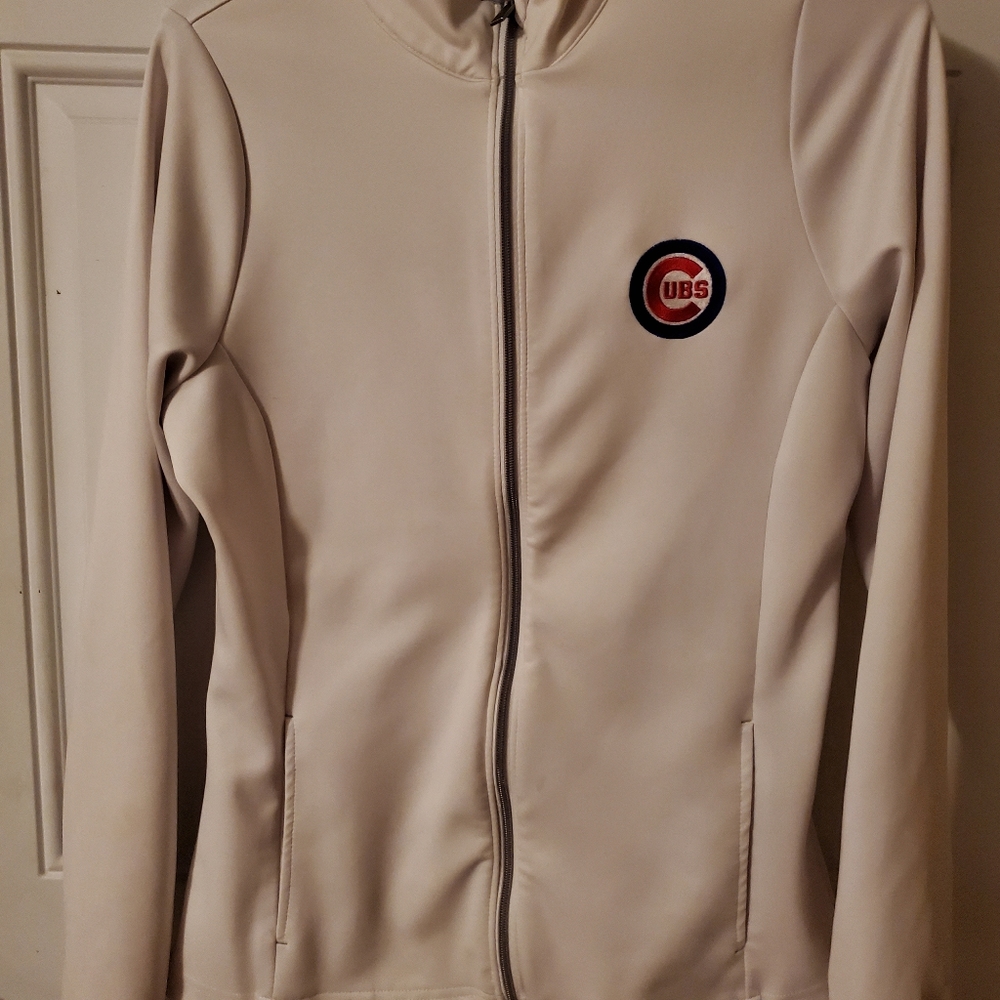 Chicago Cubs white zip up jacket